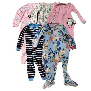 Toddler Girl Footie Pajamas Size 18-24 Months Fleece Cotton